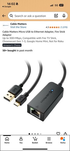 Cable matters ethernet adapter - matters,